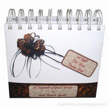 Hardcover Wire-O Tent Back Book, Wire-o Book Printing, Black Only, 80gsm Beige Monkun Paper